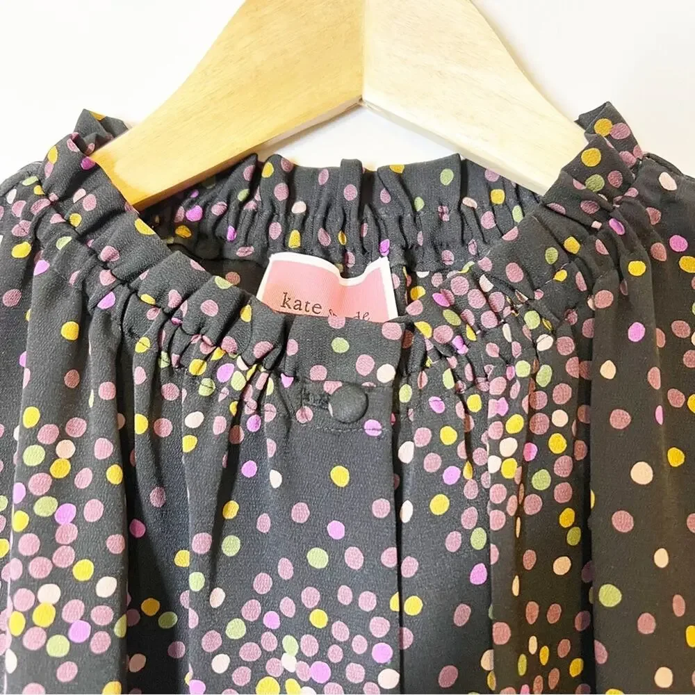 Kate Spade Disco Dots Ruffle Shirtdress‎ Size 6
